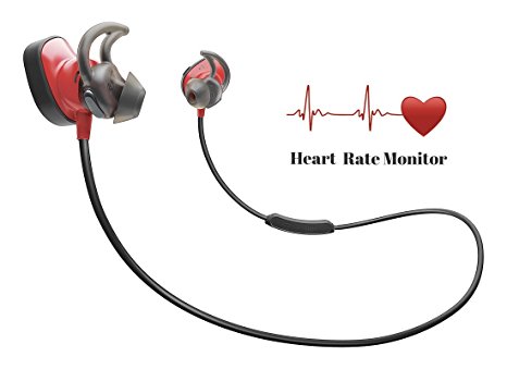 Bose SoundSport Pulse | Sport Heart Rate Bluetooth Wireless In-Ear Earphones with Mic - Red