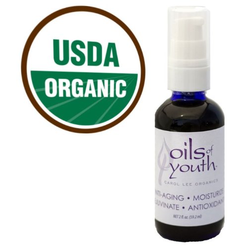 Organic Skin Care Moisturizer by Oils of Youth | 2 Ounce Serum Bottle | USDA Certified Organic Cleansing and Moisturizing Oils - Make-up Remover and Primer