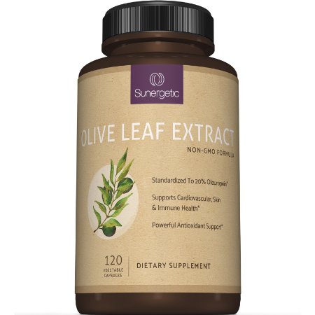 Best Olive Leaf Extract Capsules - Standardized To 20% Oleuropein - Super Strength Olive Leaf Exact Supplement Supports Healthy Immune, Skin & Cardiovascular Health - 750mg Per Capsule - 120 Capsules