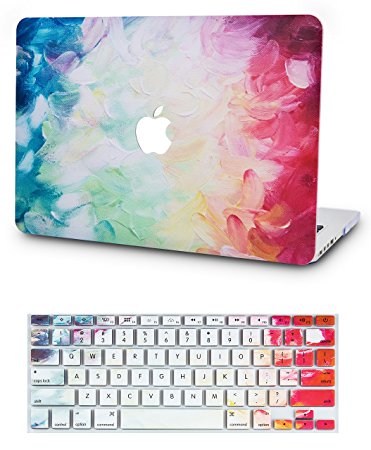 KEC MacBook Air 13 Inch Case with Keyboard Cover Plastic Hard Shell Rubberized A1369 / A1466 (Fantasy)