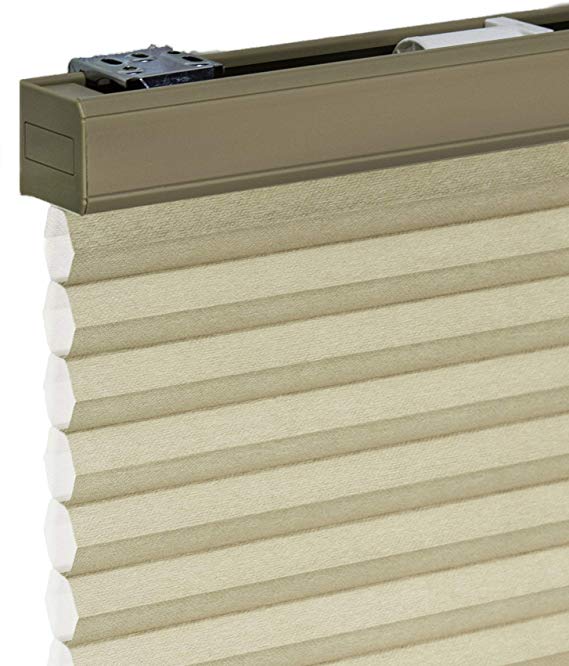 CHICOLOGY Cordless Cellular Shades Privacy Single Cell Window Blind, 72" W X 64" H, Morning Croissant