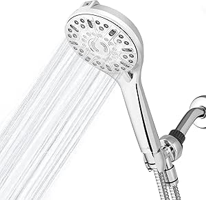 Waterpik ShowerClean Pro Hand Held Shower Head High Pressure Rinser with Built-in Power Jet Wash Shower Cleaner in Chrome, QCW-763ME