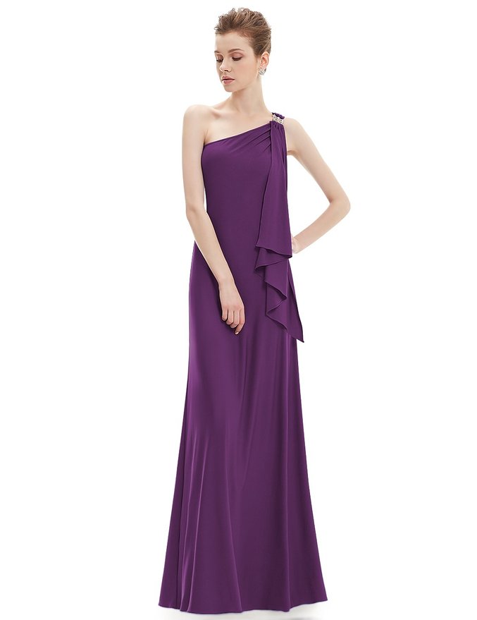 Ever Pretty Womens Stretchy Single Shoulder Prom Gown Evening Dress 09463
