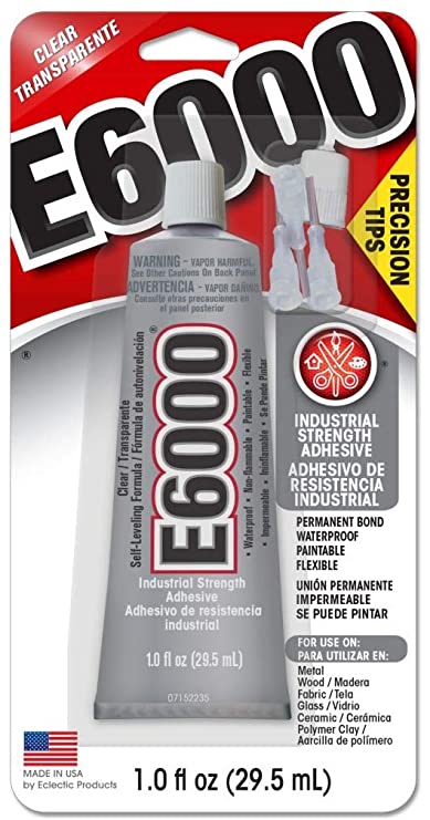 E6000 231020 Adhesive with Precision Tips, 1.0 fl oz (6)