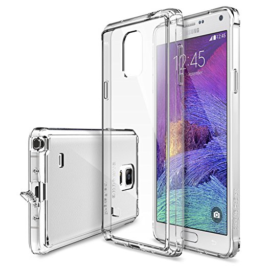 Galaxy Note 4 Case - Ringke FUSION ***All New Dust Free Cap & Drop Protection*** [FREE Screen Protector][CRYSTAL VIEW] Premium Crystal Clear Back Shock Absorption Bumper Hard Case with Free HD Screen Film for Samsung Galaxy Note 4 - Eco/DIY Package