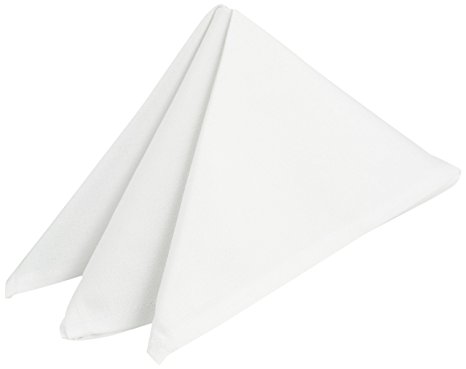 Riegel Permalux Cottonblend 20-Inch by 20-Inch Napkins, White, 8-Pack
