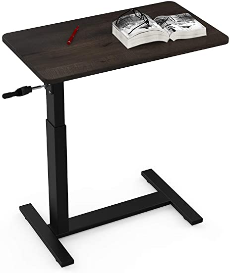 Balee Overbed Table and Hospital Bed Table, Multi-Function Over Bed Table with Rolling Wheels by Crank Adjustable Height Great Bedside Desk for Home and Hospital Use