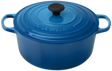 Le Creuset Signature Enameled Cast-Iron 7-1/4-Quart Round French (Dutch) Oven, Marseille