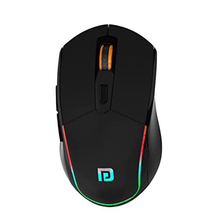 Portronics Toad One Wireless 2.4GHz & Bluetooth Connectivity Optical Mouse with 7 Colors RGB Lights, Upto 9 Days Battery Life(Black)