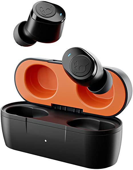 Skullcandy Jib True Wireless Earbuds, True Black/Orange (S2JTW-P749)