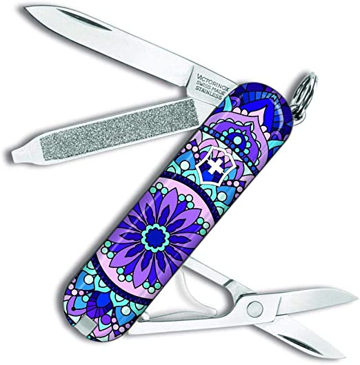 Victorinox Classic SD 7 Function Purple Mandala Limited Edition Pocket Knife