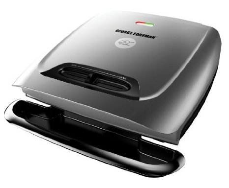 George Foreman GR2121P 8-Serving Classic Plate Grill with Variable Temperature, Platinum