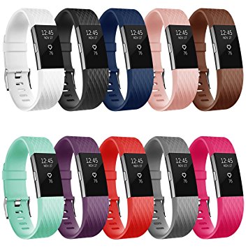 Vancle Bands for Fitbit Charge 2 Special Edition, Adjustable Replacement Accessory Sport Wrist Band (No Tracker)