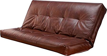Leather 5000 Series Futon Mattresses Vertical 8 Inch Innerspring Full Size (Saddle)
