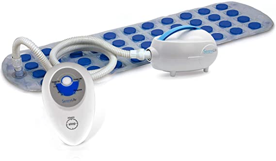 Serenelife Portable Spa Bubble Bath Massager - Thermal Spa Waterproof Non-slip Mat with Suction Cup Bottom, Motorized Air Pump & Adjustable Bubble Settings - Remote Control Included - PHSPAMT22