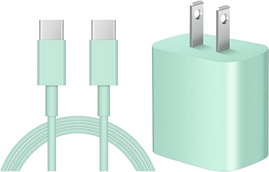 iPhone 15 Charger USB C Wall Charger iPad Pro Charger Block Fast Charging with 6FT Cable for iPhone 15/15 Plus/15 Pro/15 Pro Max/iPad Pro/Mini/Air/Air4/AirPods/Samsung