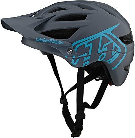 Troy Lee Designs Adult | All Mountain | Mountain Bike Half Shell A1 Helmet Drone (Gray/Blue, MD/LG)