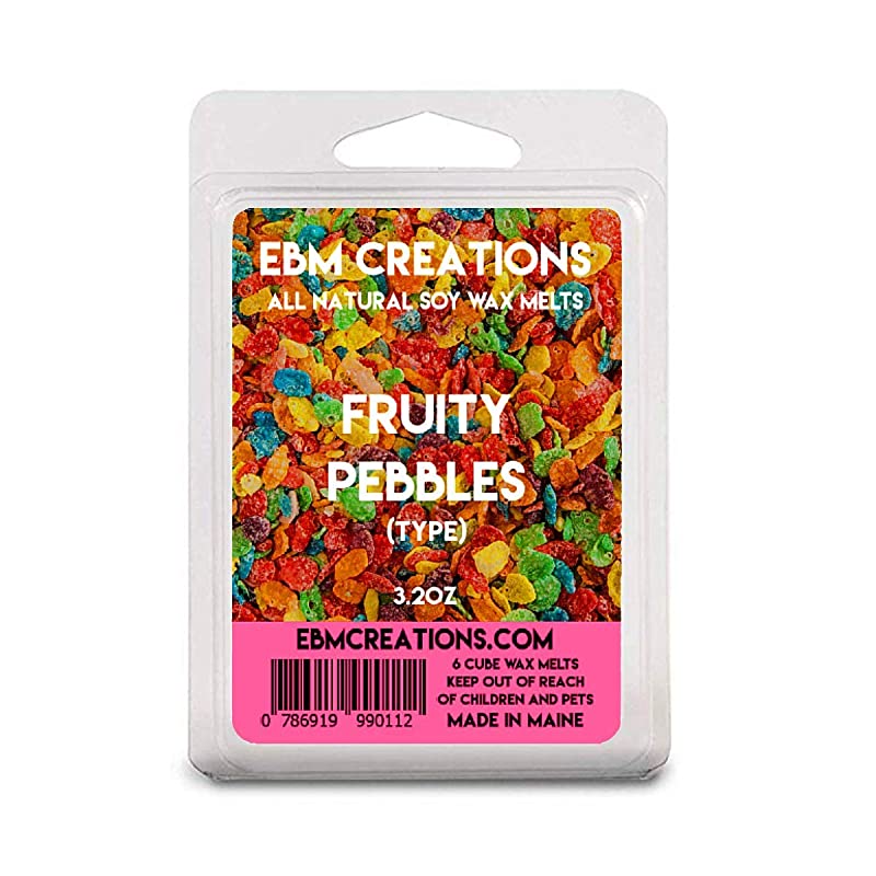 Fruity Pebbles - Scented All Natural Soy Wax Melts - 6 Cube Clamshell 3.2oz Highly Scented!