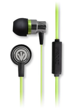 iFrogz EP-TP-MIC-GRN Transport EarBuds with Mic - Retail Packaging - Green