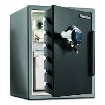 Sentry Safe SFW205GRC Electronic Water-Resistant Fire-Safe, 2.05 ft3, 19 3/10 x 19 3/8 x 23 7/8, Black (SENSFW205GRC)