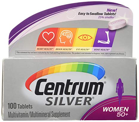 Centrum Silver Women (100 Count) Multivitamin / Multimineral Supplement Tablet, Vitamin D3, Age 50