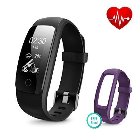 runme Fitness Tracker with Heart Rate Monitor, Activity Tracker Smart Watch with Sleep Monitor, IP67 Water Resistant Walking Pedometer with Call/SMS Remind for iOS/Android