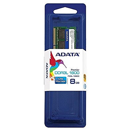 ADATA Premier DDR3L 1600MHz 8GB SODIMM Low Voltage (PC3L-12800) 204-Pin Memory Modules (ADDS1600W8G11-S)