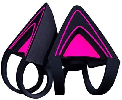 Razer Kitty Ears for Kraken Headsets: Compatible with Kraken 2019, Kraken TE Headsets - Adjustable Straps - Water Resistant Construction - Neon Purple