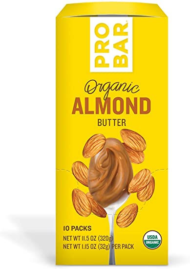 PROBAR - Nut Butters, Almond Butter, No Caffeine Blend, Non-GMO, Gluten-Free, USDA Certified Organic, Healthy, Plant-Based Whole Food Ingredients, Natural Energy (10 Count)