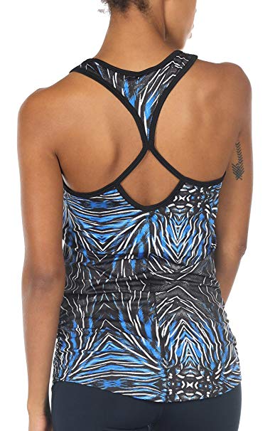 icyzone Workout Yoga Fitness Sports Racerback Tank Tops for Women