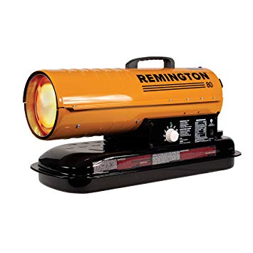 REMINGTON REM-80T-KFA-O 80,000 BTU Portable Forced Air Kerosene Heater, Orange/Black