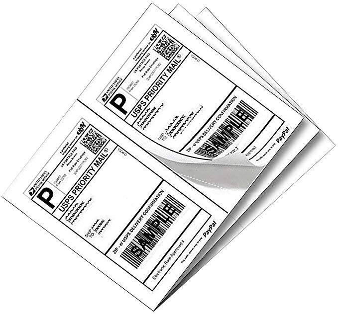 1000 Half Sheet Laser/Ink Jet Shipping Labels USPS UPS FedEx Address Labels