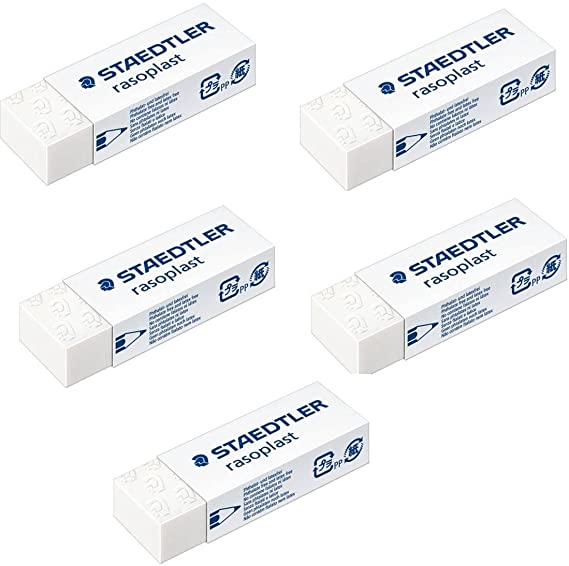 Staedtler Large Rasoplast Pencil Eraser (526 B20) Pack of 5 Erasers