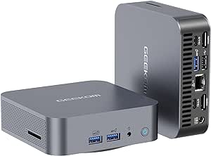 GEEKOM Mini PC GT13 Pro - 13th Gen Intel i9-13900H Mini Computers(14 C/20T Up to 5.4GHz) 32GB DDR4/2TB PCIe Gen 4 SSD Windows 11 Pro Support Wi-Fi 6E/Bluetooth 5.2/USB 4.0/2.5G LAN/8K/Quad Displays