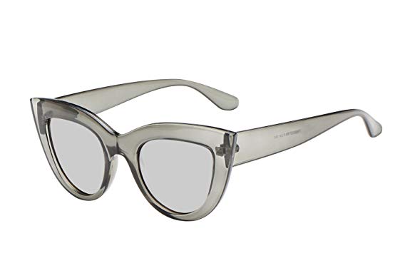 UV Protection Cat Eye Sunglasses,Mirrored Flat Lens Women Fashion Glasses