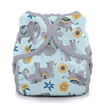 Thirsties Duo Wrap Cloth Diaper Cover, Snap Closure, Elefantabulous Size Two (18-40 lbs)