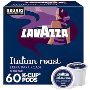 Lavazza Italian Roast, Keurig Single Serve K-Cup Pods, 60ct (6 Packs of 10)