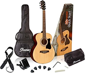 Ibanez IJVC50 Jampack Grand Concert Acoustic Guitar Pack Natural