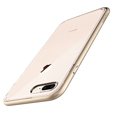 Spigen Neo Hybrid Crystal [2nd Generation] iPhone 8 Plus Case / iPhone 7 Plus Case with Clear Casing and Hard Bumper Frame for Apple iPhone 8 Plus (2017) / Apple iPhone 7 Plus (2016) - Champagne Gold