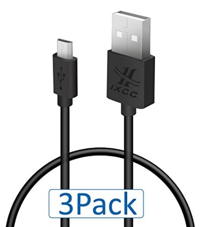 iXCC Element Series 1ft 3pc MicroUSB to USB20 Cable A Male to Micro B Charge and Sync Cable For AndroidSamsungWindowsMP3Camera and other Device