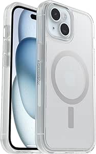 OtterBox iPhone 15, iPhone 14, and iPhone 13 (ONLY) Symmetry Series  Case - Clear, Snaps to MagSafe, Ultra-Sleek, Raised Edges Protect Camera & Screen - Non-Retail Packaging