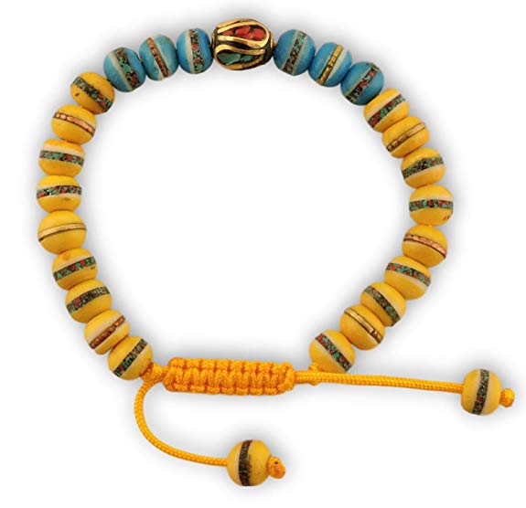 Hands Of Tibet Embedded Medicine Bracelet Yoga Healing Beads Adjustable Wrist Mala Many Color Choices
