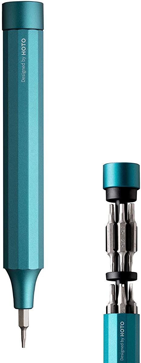 HOTO Screwdriver Sets, 24-in-1 Mini Screwdriver Set, Precision Screwdriver Set with 24 pcs Tough S2 Alloy Steel Bits, Pen Shape Screwdriver, Dark Turquoise