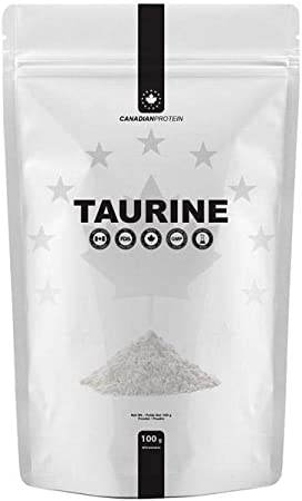 Canadian Protein Taurine Powder | 100g of 66 Servings of Amino Acid Supplement for Cardiovascular Support, Improved Athletic Performance & Increased Muscle Mass