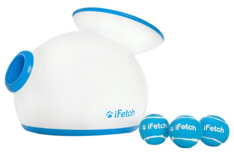 iFetch Small Interactive Ball Thrower for Dogs- Launches Mini Tennis Balls