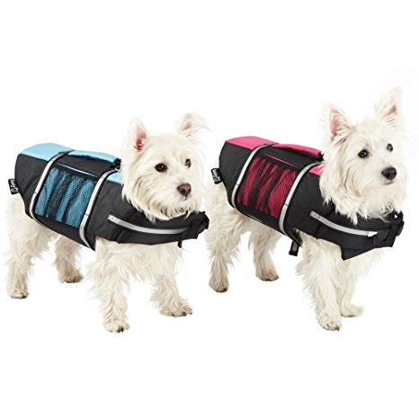 Bunty Dog Swimming Life Jacket Buoyancy Aid Float Vest Adjustable Water Pet - Blue - Small