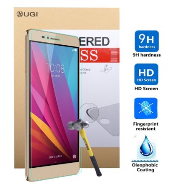 Huawei Honor 5X screen protector KuGi  Ultra-thin 9H Hardness High Quality HD clear Premium Tempered Glass Screen Protector for Huawei Honor 5X smartphone 1ps