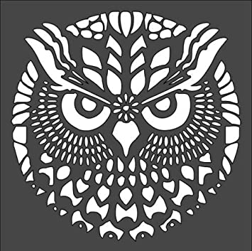 Stencil Owl Design, Plastic Reusable