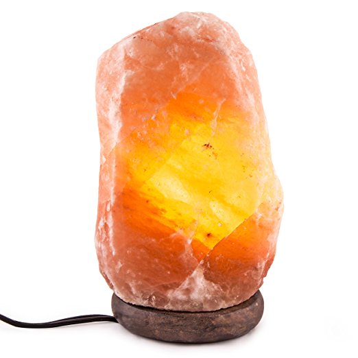 Inviting Homes® 10-13 lbs Himalayan Natural Salt Lamp On Wooden Base with Bulb and Cord