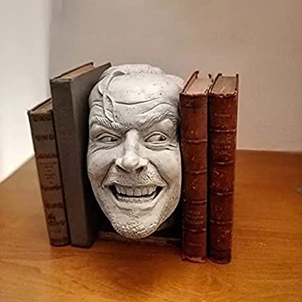 Sculpture of The Shining Bookend Library Here's Johnny Sculpture Resin Desktop Ornament Book Shelf (Here's Johnny Sculpture)